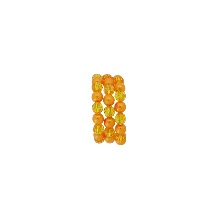JEWELRY - CHILDREN'S BRACELET - MEMORY WIRE AND PLASTIC - BALL G174 - ORANGE (LIGHT)-ORANGE - 1pc.