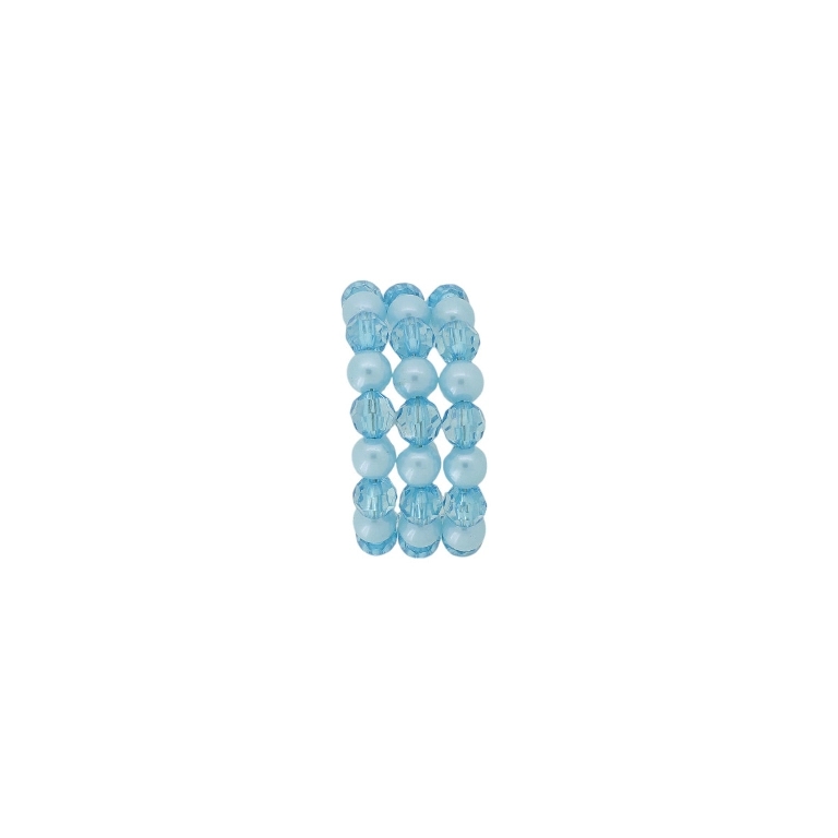 JEWELRY - CHILDREN'S BRACELET - MEMORY WIRE AND PLASTIC - BALL G174 - BLUE-BLUE (LIGHT) - 1pc.