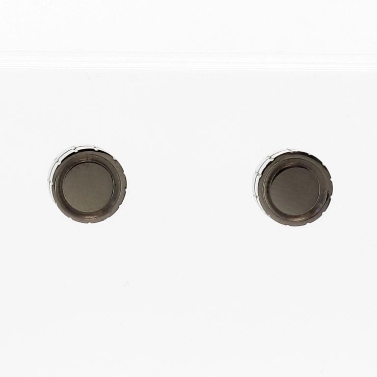JEWELRY - EARRINGS - SCREW - STAINLESS STEEL - Е706 - 0.6х0.5cm NICKEL - PACKAGE 6 pairs
