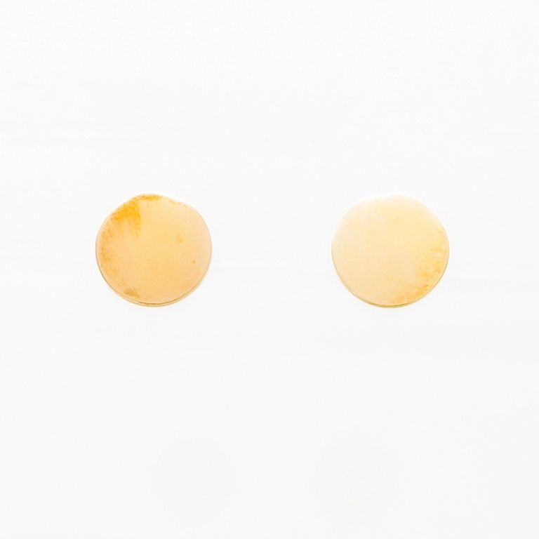 JEWELRY - EARRINGS - SCREW - STAINLESS STEEL - CIRCLE Е733 - 1.0cm ROSE GOLD - 1 pair