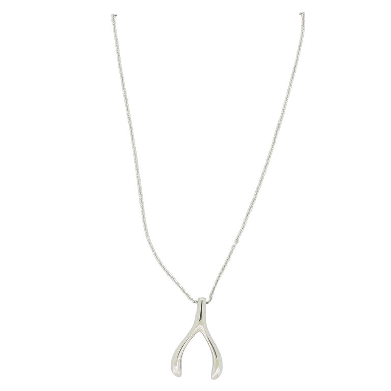  БИЖУТЕРИЯ - КОЛИЕ - МЕСИНГ - КОСТ WISHBONE K137 - 1.6х2.5см НИКЕЛ - ПАКЕТ 6 бр. 