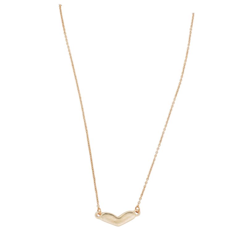  JEWELRY - NECKLACE - BRASS - HEART K135 - 2.1x0.7cm ROSE GOLD - 1pc.