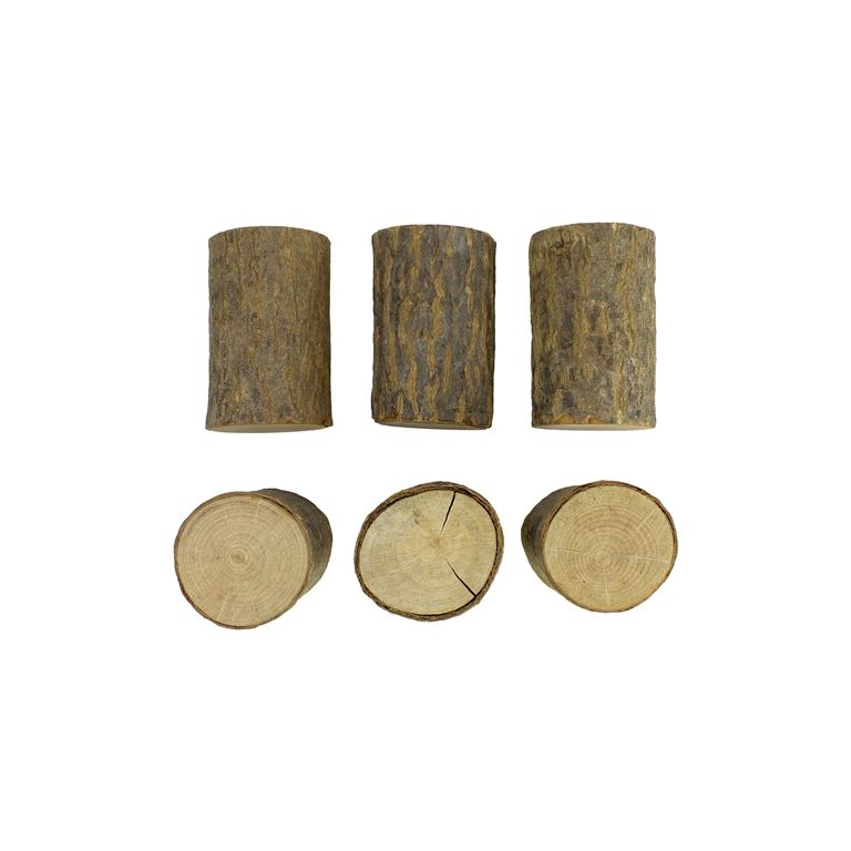 MATERIALS FOR CRAFT AND DECORATION - WOODEN BASES - BLOCK 05 - 8cm - 4-5cm NATURAL - SECOND-RATE - PACKAGE 6pcs.