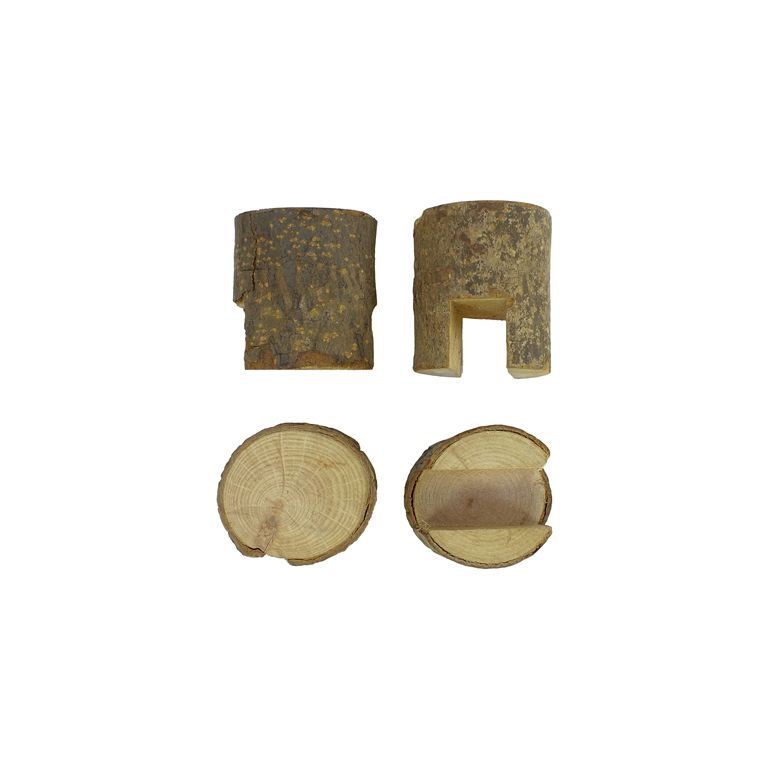 MATERIALS FOR CRAFT AND DECORATION - WOODEN BASES - BLOCK 06 STAND - 7cm - 6-7cm NATURAL - SECOND-RATE - PACKAGE 4pcs.