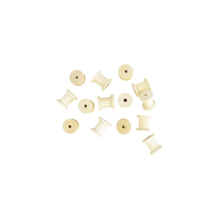 MATERIALS FOR CRAFT AND DECORATION - WOODEN BASES - REEL 03 - 2.5х2.6cm NATURAL - PACKAGE 30pcs.