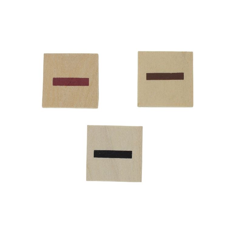 MATERIALS FOR CRAFT AND DECORATION - WOODEN BASES - SQUARE 02 MINUS - 3.5x3.5x0.3cm - NATURAL AND MIX - PACKAGE 40pcs.