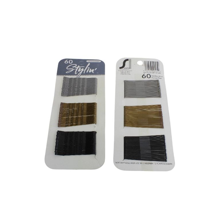 METAL ELEMENTS - BOBBY PIN - 47mm NICKEL COLOR-GOLD COLOR-BLACK - 60pcs.