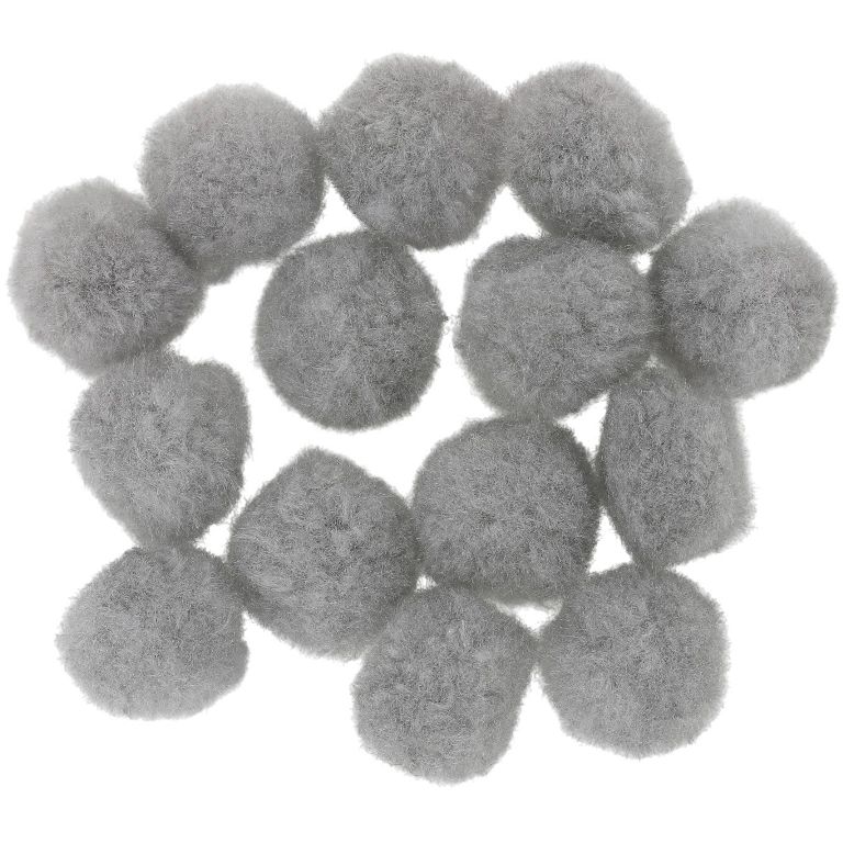 TEXTILE BEADS - POMPON POLYESTER - 18mm GRAY 69 - PACKAGE 200pcs.