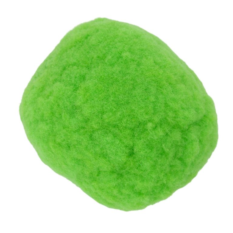 TEXTILE BEADS - POMPON POLYESTER - 60mm GREEN (LIGHT) 68 - PACKAGE 10pcs.