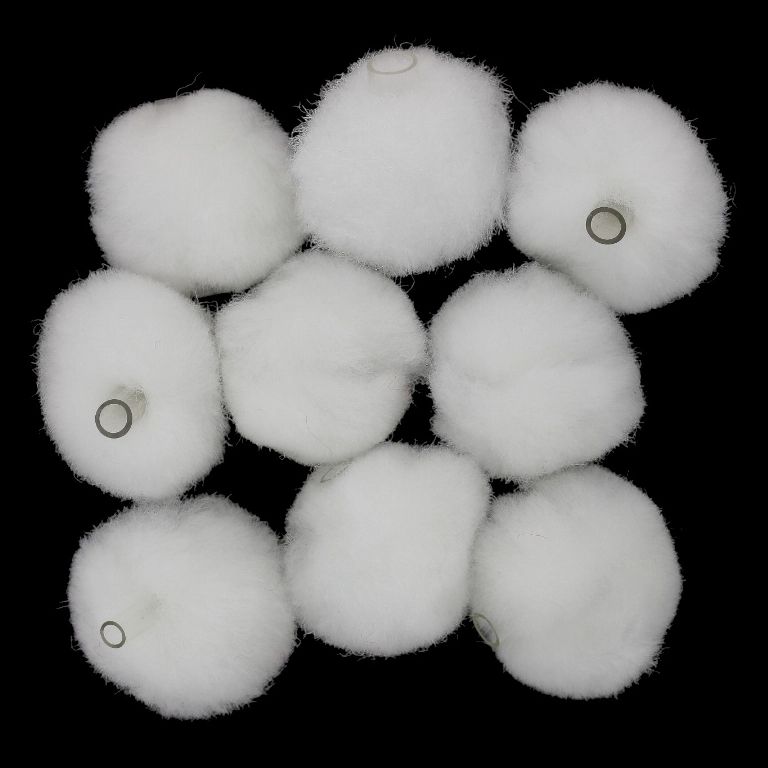 TEXTILE BEADS - POMPON POLYESTER 04 TUBE - 20mm WHITE 31 - PACKAGE 200pcs.