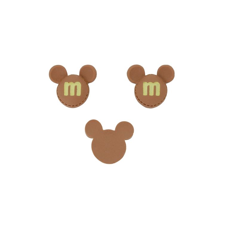 ПЛАСТМАСОВИ МЪНИСТА - РЕЗИН 3D - ЗА ЗАЛЕПВАНЕ - БОНБОН 10 МИКИ - 25х23х8мм КАФЯВО СВ.-ЖЪЛТО СВ. - ПАКЕТ 30 бр.  