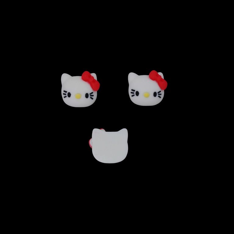 ПЛАСТМАСОВИ МЪНИСТА - РЕЗИН 3D - ЗА ЗАЛЕПВАНЕ - КИТИ 10 - 20х20х8мм ЧЕРВЕНО СВ.-БЯЛО-ЧЕРНО - ПАКЕТ 30 бр.  