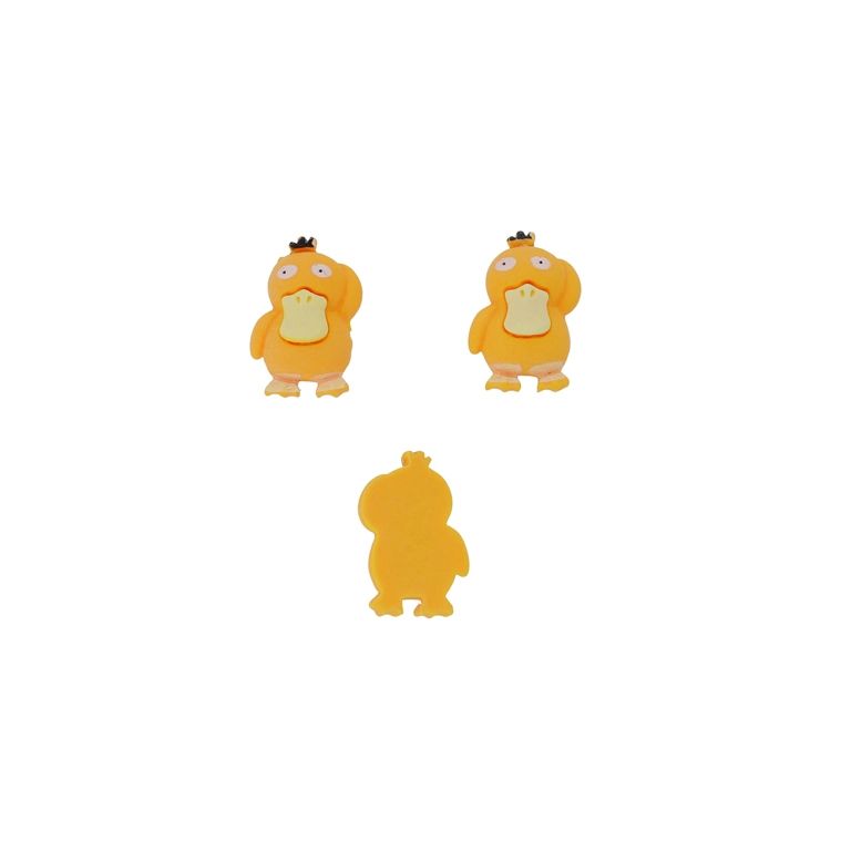 ПЛАСТМАСОВИ МЪНИСТА - РЕЗИН 3D - ЗА ЗАЛЕПВАНЕ - ПАТЕ 06 - 15х28х8мм ОРАНЖЕВО-ЖЪЛТО СВ. - ПАКЕТ 30 бр. 