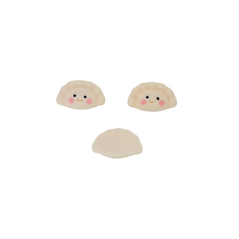 ПЛАСТМАСОВИ МЪНИСТА - РЕЗИН 3D - ЗА ЗАЛЕПВАНЕ - РАВИОЛА 01 - 25х18х7мм ЕКРЮ-РОЗОВО-ЧЕРНО - ПАКЕТ 30 бр.  