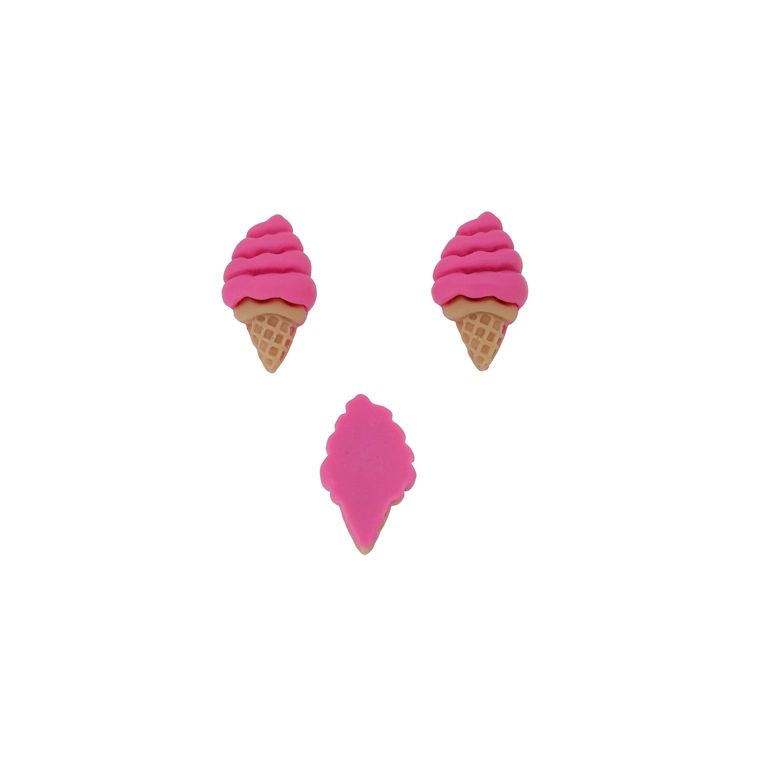 ПЛАСТМАСОВИ МЪНИСТА - РЕЗИН 3D - ЗА ЗАЛЕПВАНЕ - СЛАДОЛЕД 09 - 15х28х7мм ЦИКЛАМА СВ.-БЕЖОВО СВ. - ПАКЕТ 30 бр. 