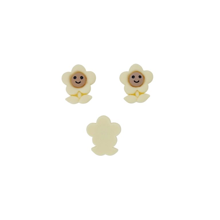 ПЛАСТМАСОВИ МЪНИСТА - РЕЗИН 3D - ЗА ЗАЛЕПВАНЕ - ЦВЕТЕ 27 - 19х6мм ЕКРЮ-КАФЯВО СВ. - ПАКЕТ 30 бр.