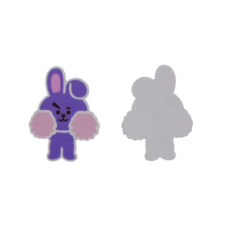 ПЛАСТМАСОВИ МЪНИСТА - РЕЗИН 2D - ЗА ЗАЛЕПВАНЕ - ЗАЕК 33 - 38х51х1.7мм ЛИЛАВО-РОЗОВО СВ.-БЯЛО - ПАКЕТ 20 бр.