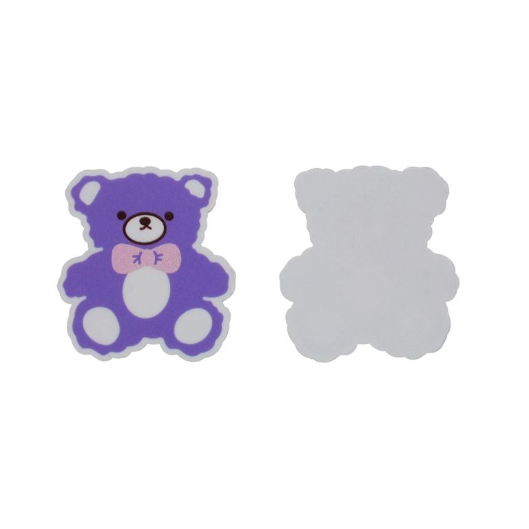 ПЛАСТМАСОВИ МЪНИСТА - РЕЗИН 2D - ЗА ЗАЛЕПВАНЕ - МЕЧЕ 60 ПАПИОНКА - 41х45х2мм ЛИЛАВО-РОЗОВО СВ.-БЯЛО - ПАКЕТ 20 бр.