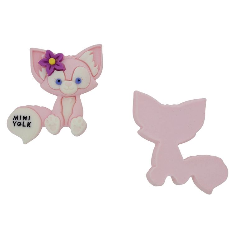 ПЛАСТМАСОВИ МЪНИСТА - РЕЗИН 3D - ЗА ЗАЛЕПВАНЕ - КОТКА 11 ЦВЕТЕ - 50х50х11мм РОЗОВО СВ.-ЕКРЮ-ЛИЛАВО - ПАКЕТ 10 бр.