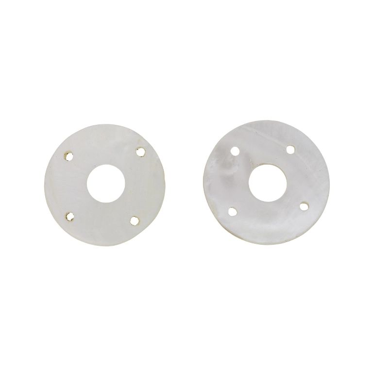 MOTHER OF PEARL BEADS - CONNECTING ELEMENT - CIRCLE 09 - 52x2.5mm WHITE - PACKAGE 20pcs. Hole-3.5mm 