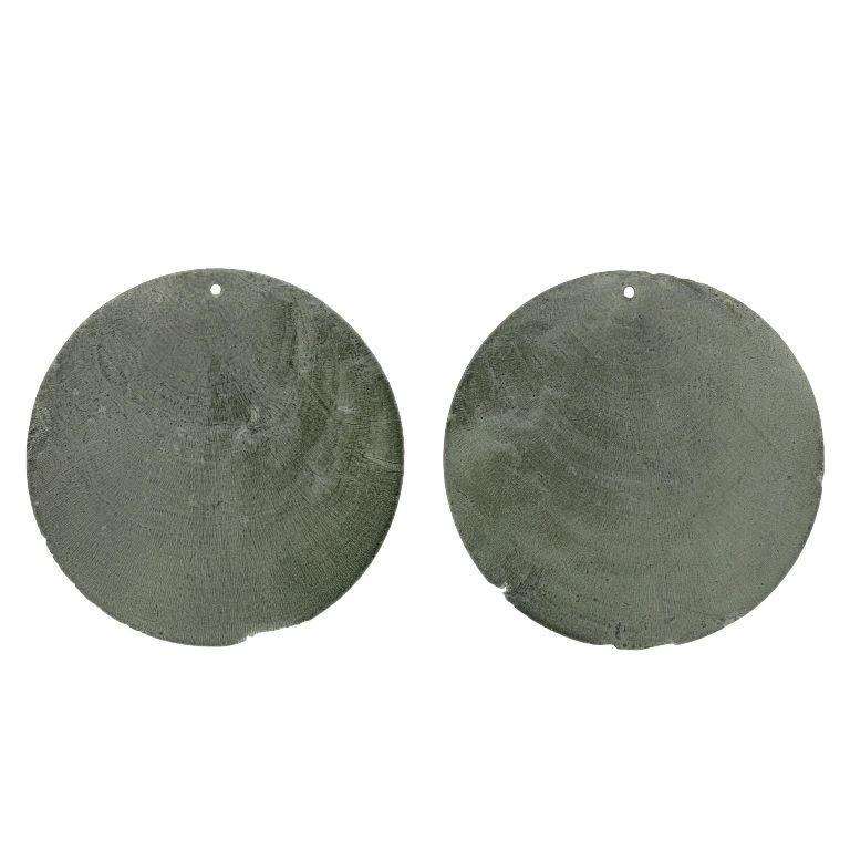 MOTHER OF PEARL BEADS - FLAKE 01 - CIRCLE - 70x0.7mm GRAY - SECOND-RATE - PACKAGE 20pcs. Hole-1.6mm 