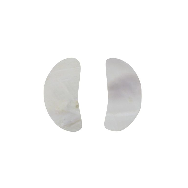 MOTHER OF PEARL BEADS  - FOR GLUING - ELLIPSE 01 - 61x30x2.5mm NATURAL - 2pcs.  