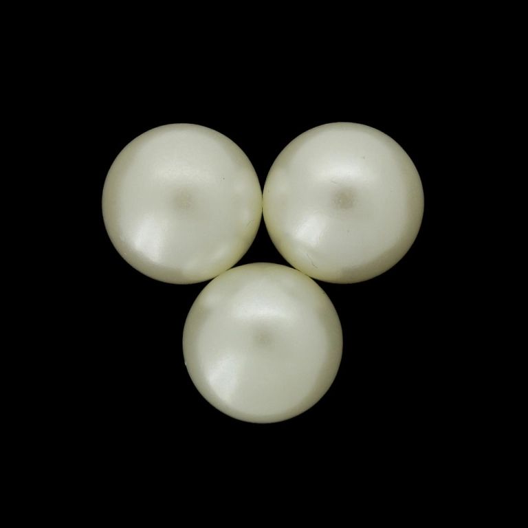 МЪНИСТА ЛЕПЯЩИ - ПЛАСТМАСОВИ ПЕРЛИ - ТОПЧЕ 20мм ЕКРЮ 113 - ПАКЕТ 250 гр. (63 бр.)