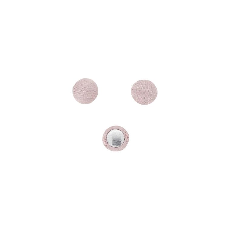 МЪНИСТА ЛЕПЯЩИ - ТЕКСТИЛНИ - ПОЛУСФЕРА 034 - 12х6мм - САТЕН 01 - РОЗОВО СВ. - ПАКЕТ 100 бр.