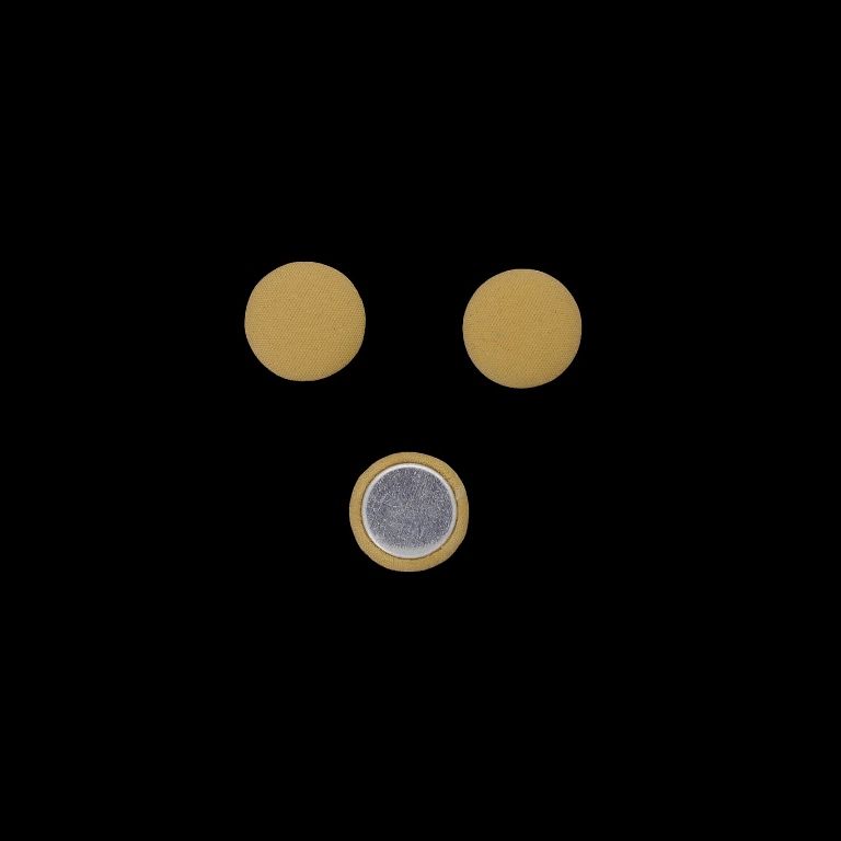 МЪНИСТА ЛЕПЯЩИ - ТЕКСТИЛНИ - ПОЛУСФЕРА 051 - 15х5мм - ЖОРЖЕТ 01 - ШАМПАНСКО - 10 бр.