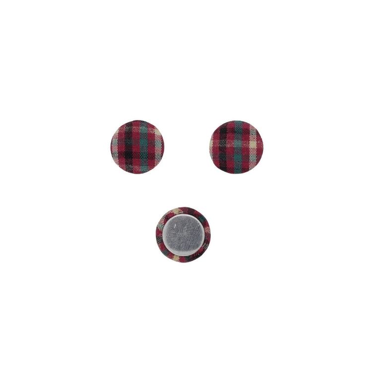 МЪНИСТА ЛЕПЯЩИ - ТЕКСТИЛНИ - ПОЛУСФЕРА 061 - 15х5мм - КАРЕ 01 - ЗЕЛЕНО Т.-ЧЕРВЕНО Т.-ЕКРЮ СВ. - ПАКЕТ 100 бр.