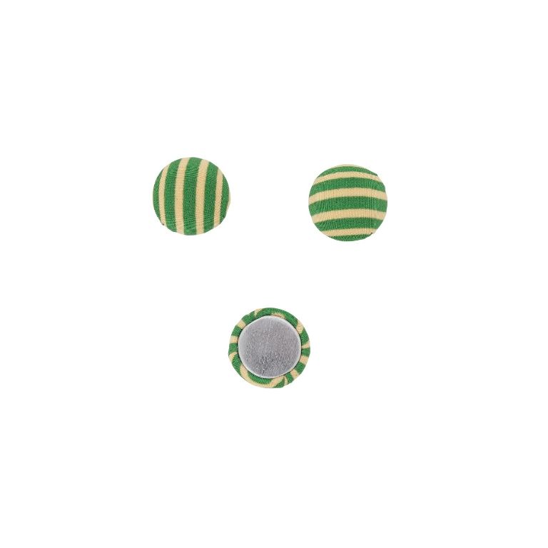 МЪНИСТА ЛЕПЯЩИ - ТЕКСТИЛНИ - ПОЛУСФЕРА 076 - 15х8мм - РАЙЕ 01 - ПРАСКОВЕНО СВ. И ЗЕЛЕНО - ПАКЕТ 100 бр.