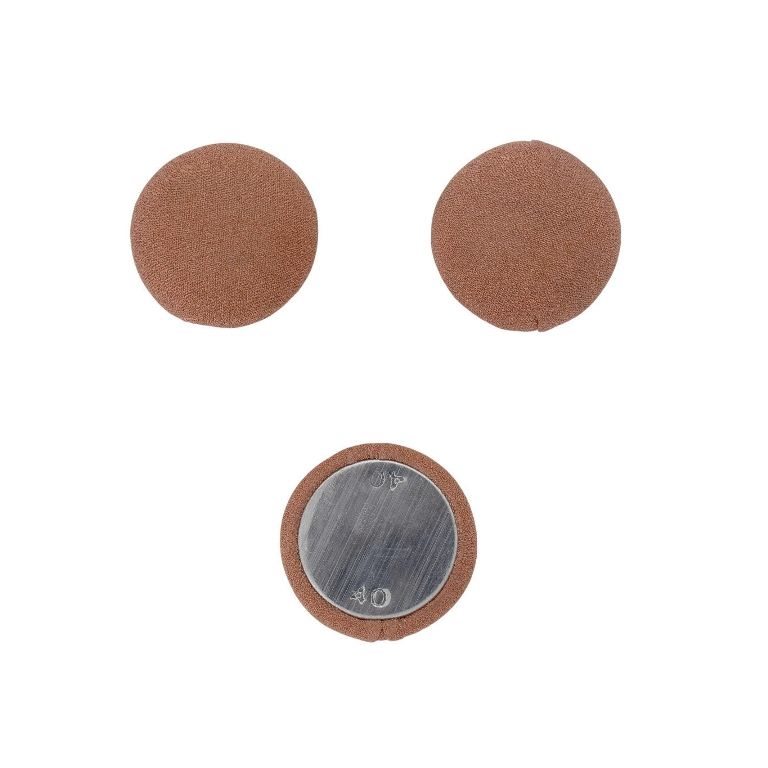 МЪНИСТА ЛЕПЯЩИ - ТЕКСТИЛНИ - ПОЛУСФЕРА 153 - 25х12мм - ЖОРЖЕТ 01 - КОРАЛ - 5 бр.