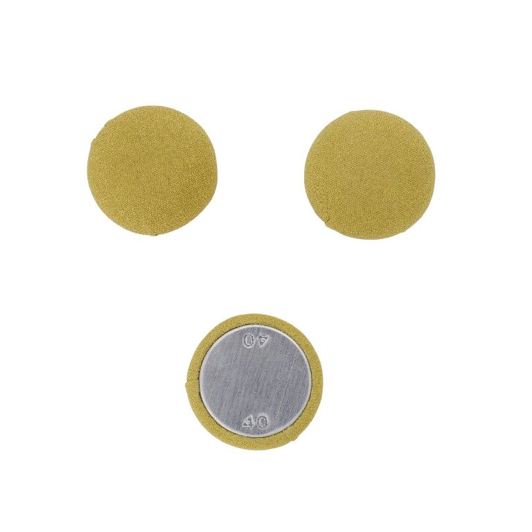 МЪНИСТА ЛЕПЯЩИ - ТЕКСТИЛНИ - ПОЛУСФЕРА 155 - 25х12мм - ЖОРЖЕТ 01 - ЖЪЛТО Т. - ПАКЕТ 25 бр.