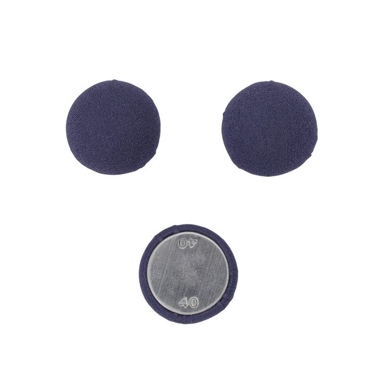 МЪНИСТА ЛЕПЯЩИ - ТЕКСТИЛНИ - ПОЛУСФЕРА 158 - 25х12мм - ЖОРЖЕТ 01 - СИНЬО Т. - ПАКЕТ 25 бр.