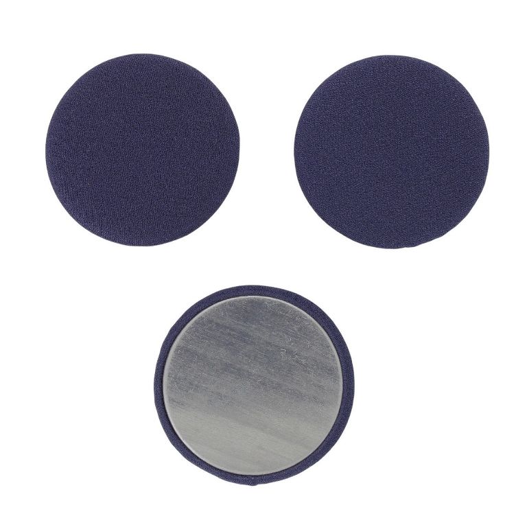 ADHESIVE BEADS - TEXTILE - HEMISPHERE 164 - 38x8mm - GEORGETTE 01 - BLUE (DARK) - 2pcs.