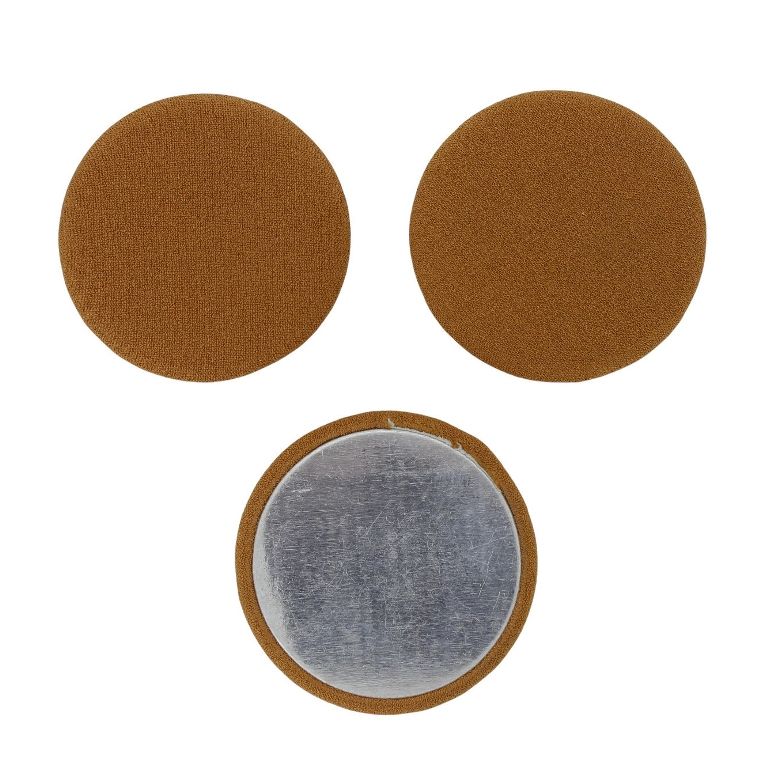 МЪНИСТА ЛЕПЯЩИ - ТЕКСТИЛНИ - ПОЛУСФЕРА 165 - 38х8мм - ЖОРЖЕТ 01 - КАФЯВО - 2 бр.