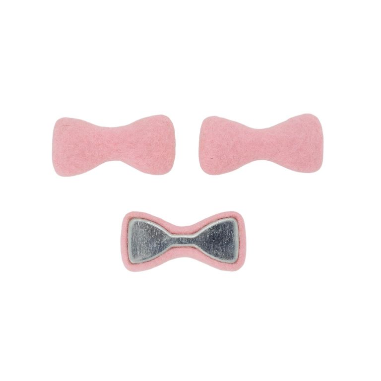 МЪНИСТА ЛЕПЯЩИ - ТЕКСТИЛНИ - ПАНДЕЛКА 300 33х16х6мм - ПОЛАР 01 - РОЗОВО - 5 бр.