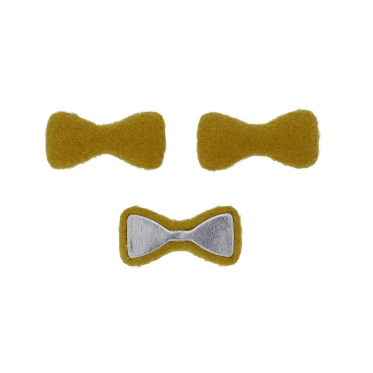 МЪНИСТА ЛЕПЯЩИ - ТЕКСТИЛНИ - ПАНДЕЛКА 303 33х16х6мм - ПОЛАР 01 - ЖЪЛТО Т. - 5 бр.