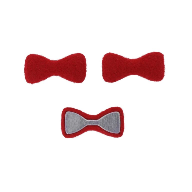 МЪНИСТА ЛЕПЯЩИ - ТЕКСТИЛНИ - ПАНДЕЛКА 304 33х16х6мм - ПОЛАР 01 - ЧЕРВЕНО - 5 бр.