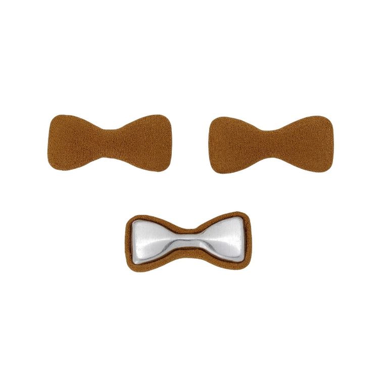 ADHESIVE BEADS - TEXTILE - RIBBON 313 33x16x6mm - GEORGETTE 01 - BROWN - PACKAGE 50pcs.