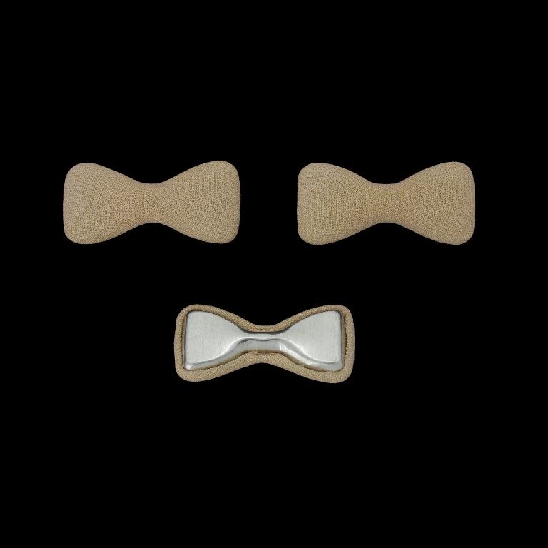 ADHESIVE BEADS - TEXTILE - RIBBON 316 33x16x6mm - GEORGETTE 01 - POWDER (DARK) - PACKAGE 50pcs.