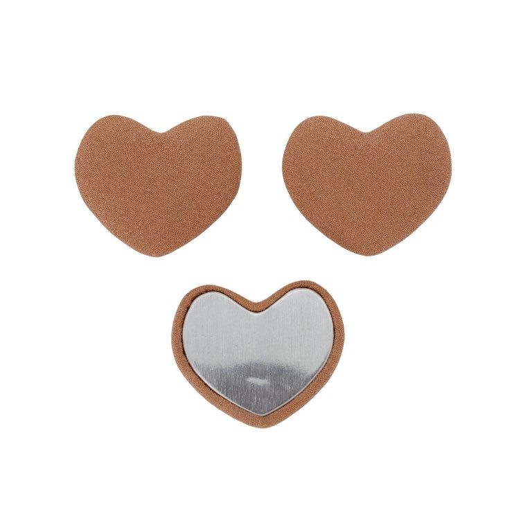 МЪНИСТА ЛЕПЯЩИ - ТЕКСТИЛНИ - СЪРЦЕ 291 28х33х8мм - ЖОРЖЕТ 01 - КОРАЛ Т. - ПАКЕТ 25 бр.