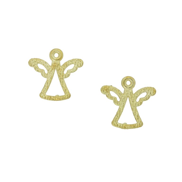 METAL BEADS - PENDANT - ANGEL 02 - 17x17.5x1.2mm GOLD - PACKAGE 120pcs. Hole-1.5mm