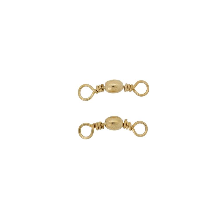 METAL BEADS - CONNECTING ELEMENT - 2 RINGS - OVAL 03 - 18x4x4mm GOLD (DARK) - 15pcs. Hole-2.5mm