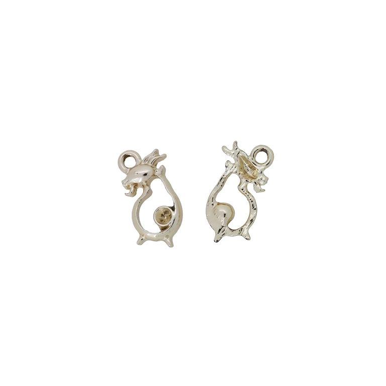 МЕТАЛНИ МЪНИСТА С ГЛАНЦ - ВИСУЛКА - ДРАКОН 02 - 11х21х3мм ЗЛАТИСТО СВ. - ПАКЕТ 100гр. 63 бр. Отвор-2.0мм