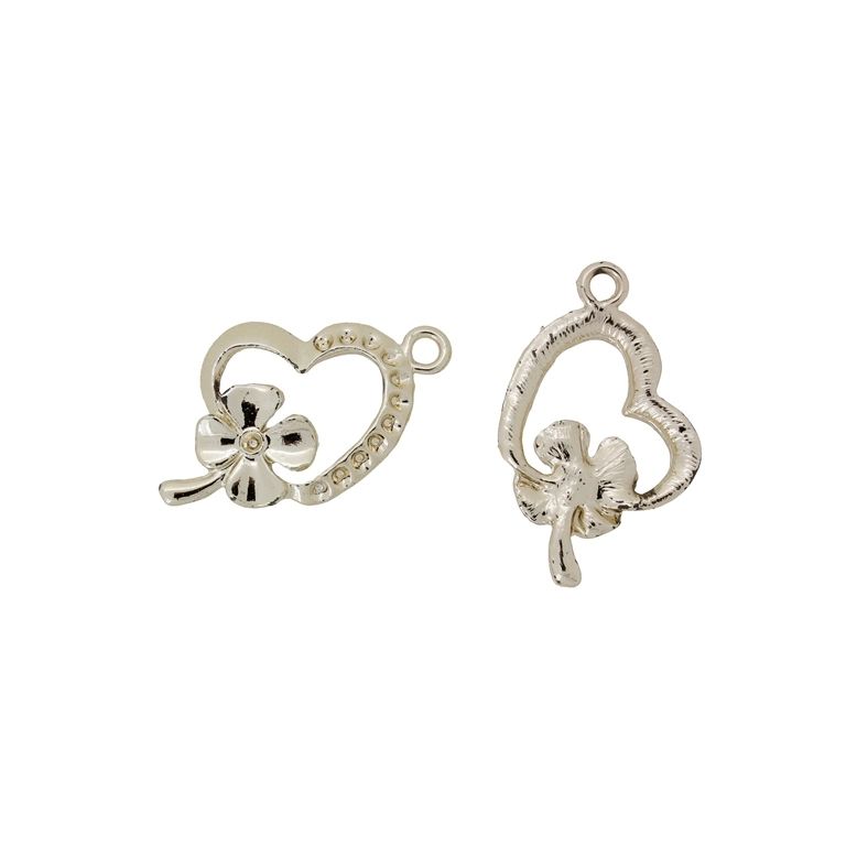 МЕТАЛНИ МЪНИСТА С ГЛАНЦ - ВИСУЛКА - СЪРЦЕ 29 - 18х29х2мм ЗЛАТИСТО СВ. - ПАКЕТ 100гр. 128 бр. Отвор-2.0мм