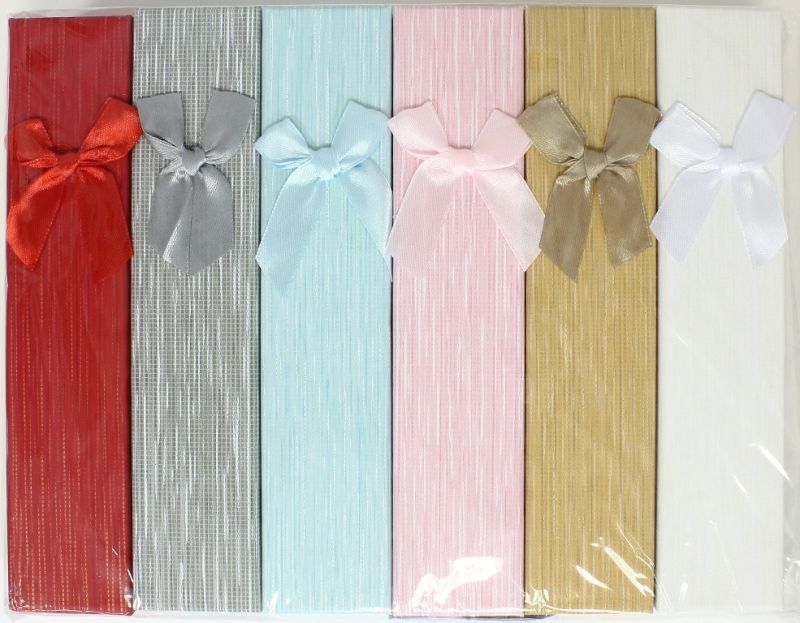 КУТИЯ ПОДАРЪЧНА ЗА ГРИВНА - 4х21х2.5см - ПАНДЕЛКА 34 - МИКС ЦВЕТОВЕ - ПАКЕТ 12 бр.