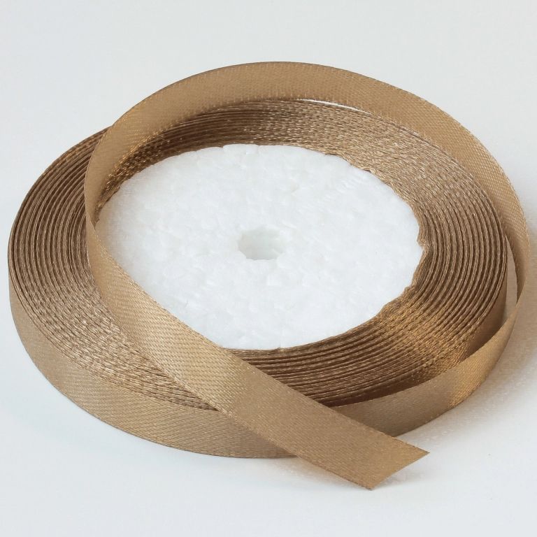 САТЕН 1.0см - КАФЯВО СВ. 187А - ПАКЕТ 10х25ярда(22м)