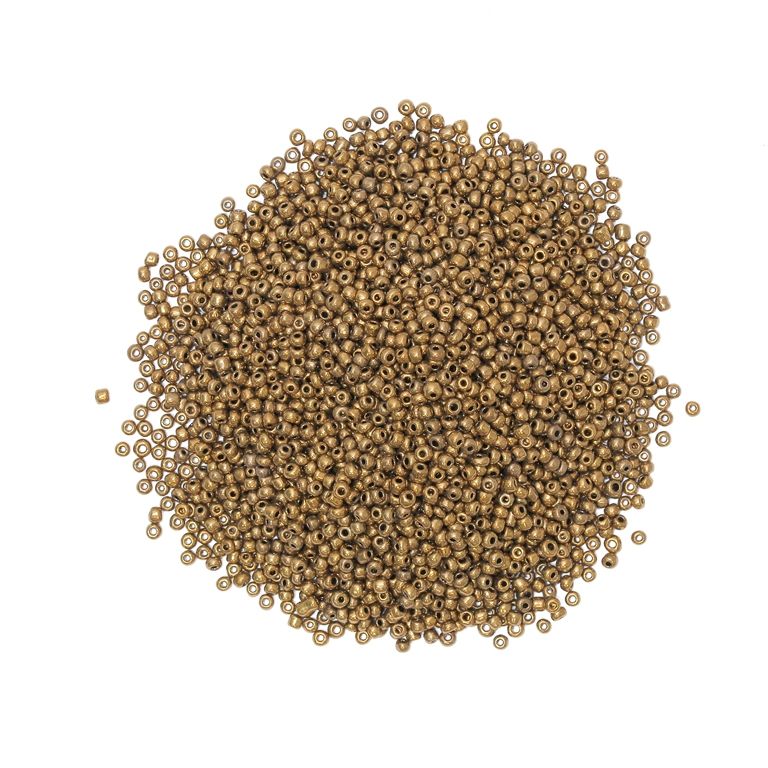 СТЪКЛЕНИ МЪНИСТА СИНЦИ - ТОПЧЕ 3мм - ИРИС - ЗЛАТИСТО 06AN - ПАКЕТ 450 гр. Отвор-1.0мм