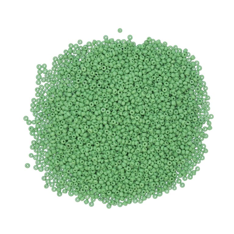 GLASS SEED BEADS - BALL 3mm - THICK - GREEN 6GQ - PACKAGE 450g Hole-1.0mm